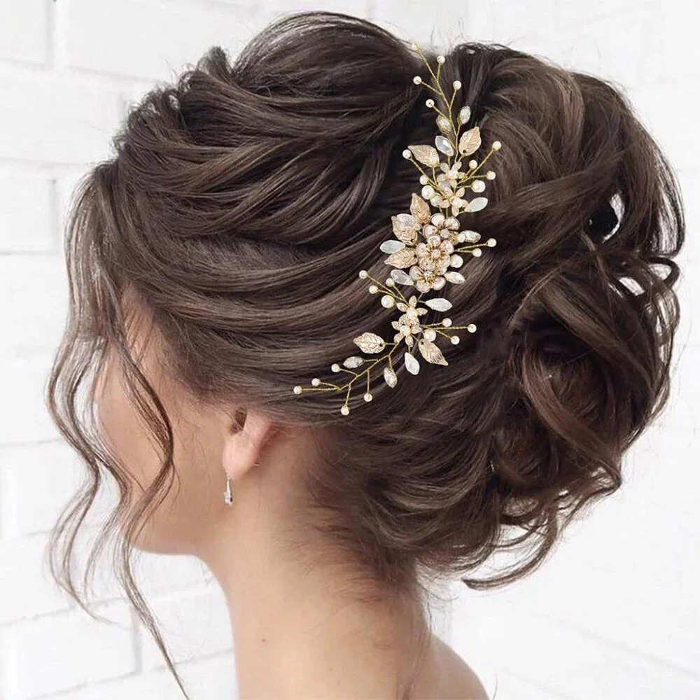 Wedding Hair Vine Bridal Headpiece Pearl Rhinestone Women Accessories